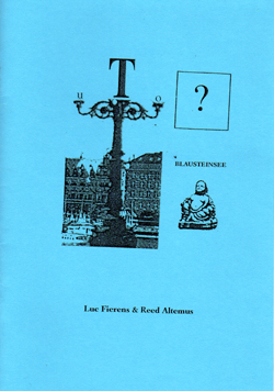 Blausteinsee artist book by Luc Fierens and Reed Altemus