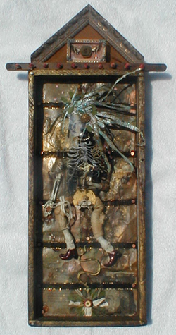 "Secret in the Attic" assemblage by Nancy Kureth