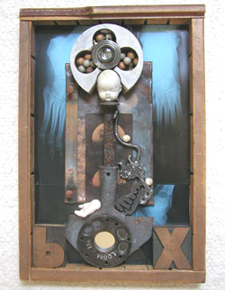 "Missing Marbles" assemblage by Margot McCain