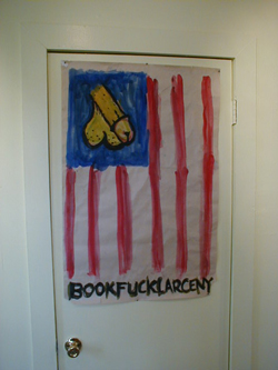 bookfucklarceny  flag from past Anti-Friend Hut Performance