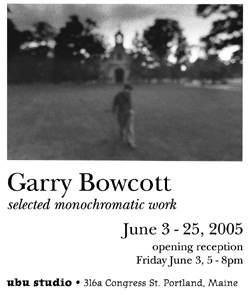 poster for the exhibit by Garry Bowcott